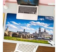 QRFASFZO Mouse Pad 31.5 × 12 inch Extended Large Mouse Mat Desk Pad, Stitched Edges Mousepad,Non-Slip Rubber Base,The ancient city of Dresden Germany. Historical and cultural cent,Gaming Mouse Pad XL