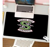 QRFASFZO Mouse Pad 31.5 × 12 inch Extended Large Mouse Mat Desk Pad, Stitched Edges Mousepad,Non-Slip Rubber Base,Snake logo and snake S, snake with green snake on the south side,Gaming Mouse Pad XL