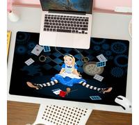 QRFASFZO Mouse Pad 31.5 × 12 inch Extended Large Mouse Mat Desk Pad, Stitched Edges Mousepad,Non-Slip Rubber Base,Confused Alice after she has grown in size and do not know what t,Gaming Mouse Pad XL