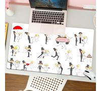 QRFASFZO Mouse Pad 31.5 × 12 inch Extended Large Mouse Mat Desk Pad, Stitched Edges Mousepad,Non-Slip Rubber Base,set of wedding pictures bride and groom in love the,Gaming Mouse Pad XL