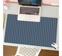 QRFASFZO Mouse Pad 31.5 × 12 inch Extended Large Mouse Mat Desk Pad, Stitched Edges Mousepad,Non-Slip Rubber Base,Anchor A Classic Nautical Pattern ，Navy Blues & White Anchors A,Gaming Mouse Pad XL