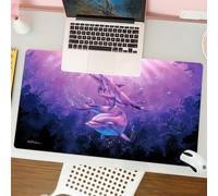 QRFASFZO Mouse Pad 31.5 × 12 inch Extended Large Mouse Mat Desk Pad, Stitched Edges Mousepad,Non-Slip Rubber Base,Dolphin family playing together underwater,Gaming Mouse Pad XL