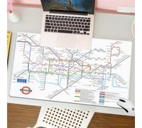 QRFASFZO Mouse Pad 31.5 × 12 inch Extended Large Mouse Mat Desk Pad, Stitched Edges Mousepad,Non-Slip Rubber Base,Metro subway underground transport system vector map. Railway tra,Gaming Mouse Pad XL