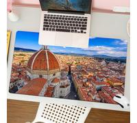 QRFASFZO Mouse Pad 31.5 × 12 inch Extended Large Mouse Mat Desk Pad, Stitched Edges Mousepad,Non-Slip Rubber Base,The Cathedral of Santa Maria del Fior in Florence, Italy.,Gaming Mouse Pad XL