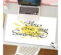 QRFASFZO Mouse Pad 31.5 × 12 inch Extended Large Mouse Mat Desk Pad, Stitched Edges Mousepad,Non-Slip Rubber Base,You are my sunshine. Vector lettering for valentines day cards.mo,Gaming Mouse Pad XL