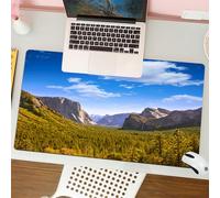 QRFASFZO Mouse Pad 31.5 × 12 inch Extended Large Mouse Mat Desk Pad, Stitched Edges Mousepad,Non-Slip Rubber Base,Yosemite El Capitan and Half Dome in the nature parks,Gaming Mouse Pad XL