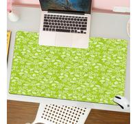 QRFASFZO Mouse Pad 31.5 × 12 inch Extended Large Mouse Mat Desk Pad, Stitched Edges Mousepad,Non-Slip Rubber Base,Green spring flowers and thriving fresh summer meadow graphic pri,Gaming Mouse Pad XL