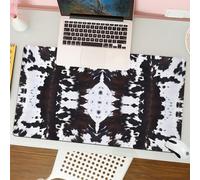 QRFASFZO Mouse Pad 31.5 × 12 inch Extended Large Mouse Mat Desk Pad, Stitched Edges Mousepad,Non-Slip Rubber Base,Nature Dyeing. Dark Batik. Grey Tie DyePatterns.Sketch Banner Sea,Gaming Mouse Pad XL
