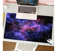 QRFASFZO Mouse Pad 31.5 × 12 inch Extended Large Mouse Mat Desk Pad, Stitched Edges Mousepad,Non-Slip Rubber Base,Cosmic nebula, purple and pink hues blend together, countless sta,Gaming Mouse Pad XL