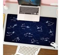 QRFASFZO Mouse Pad 31.5 × 12 inch Extended Large Mouse Mat Desk Pad, Stitched Edges Mousepad,Non-Slip Rubber Base,The celestial map of the twelve zodiac signs, the astrological ma,Gaming Mouse Pad XL