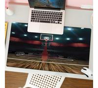 QRFASFZO Mouse Pad 31.5 × 12 inch Extended Large Mouse Mat Desk Pad, Stitched Edges Mousepad,Non-Slip Rubber Base,Basketball court. Sport arena. 3d render background. unfocus in l,Gaming Mouse Pad XL
