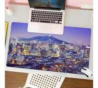 QRFASFZO Mouse Pad 31.5 × 12 inch Extended Large Mouse Mat Desk Pad, Stitched Edges Mousepad,Non-Slip Rubber Base,Seoul South Korea city skyline at twilight.,Gaming Mouse Pad XL