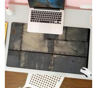 QRFASFZO Mouse Pad 31.5 × 12 inch Extended Large Mouse Mat Desk Pad, Stitched Edges Mousepad,Non-Slip Rubber Base,Aging metal panels, rusty and faded paint patches on corrosive me,Gaming Mouse Pad XL