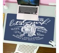 QRFASFZO Mouse Pad 31.5 × 12 inch Extended Large Mouse Mat Desk Pad, Stitched Edges Mousepad,Non-Slip Rubber Base,Beach decor, gorilla wave rider surfing theme funny grunge,Gaming Mouse Pad XL