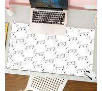 QRFASFZO Mouse Pad 31.5 × 12 inch Extended Large Mouse Mat Desk Pad, Stitched Edges Mousepad,Non-Slip Rubber Base,Music,Musical Notes Themed Melody Sonata Singing Songs Clef Tunes,Gaming Mouse Pad XL
