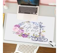 QRFASFZO Mouse Pad 31.5 × 12 inch Extended Large Mouse Mat Desk Pad, Stitched Edges Mousepad,Non-Slip Rubber Base,Life I stripped the inspirational quotes floral crown rome,Gaming Mouse Pad XL