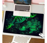 QRFASFZO Mouse Pad 31.5 × 12 inch Extended Large Mouse Mat Desk Pad, Stitched Edges Mousepad,Non-Slip Rubber Base,Visualization of DNA, laboratory equipment and scientific symbols,Gaming Mouse Pad XL