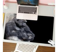QRFASFZO Mouse Pad 31.5 × 12 inch Extended Large Mouse Mat Desk Pad, Stitched Edges Mousepad,Non-Slip Rubber Base,majestic gorilla with arms crossed, exuding tranquility and inner,Gaming Mouse Pad XL