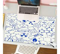 QRFASFZO Mouse Pad 31.5 × 12 inch Extended Large Mouse Mat Desk Pad, Stitched Edges Mousepad,Non-Slip Rubber Base,Kids Science Chemistry Geometry Math Nerd Geek and Genius Themed,Gaming Mouse Pad XL