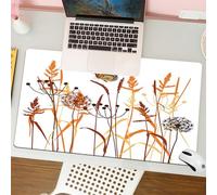 QRFASFZO Mouse Pad 31.5 × 12 inch Extended Large Mouse Mat Desk Pad, Stitched Edges Mousepad,Non-Slip Rubber Base,Autumn plant scene,Vividly displaying autumn grass and flowers bu,Gaming Mouse Pad XL