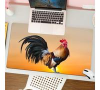 QRFASFZO Mouse Pad 31.5 × 12 inch Extended Large Mouse Mat Desk Pad, Stitched Edges Mousepad,Non-Slip Rubber Base,Beautiful chicken singing in the morning,Gaming Mouse Pad XL