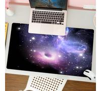 QRFASFZO Mouse Pad 31.5 × 12 inch Extended Large Mouse Mat Desk Pad, Stitched Edges Mousepad,Non-Slip Rubber Base,The mysterious Milky Way, the black hole in the sea of stardust,Gaming Mouse Pad XL