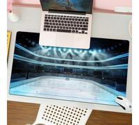 QRFASFZO Mouse Pad 31.5 × 12 inch Extended Large Mouse Mat Desk Pad, Stitched Edges Mousepad,Non-Slip Rubber Base,hockey stadium with spectators and an empty ice rink sport arena,Gaming Mouse Pad XL