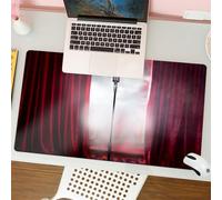 QRFASFZO Mouse Pad 31.5 × 12 inch Extended Large Mouse Mat Desk Pad, Stitched Edges Mousepad,Non-Slip Rubber Base,Musical theater, microphone on smoky stage live music performance,Gaming Mouse Pad XL