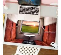 QRFASFZO Mouse Pad 31.5 × 12 inch Extended Large Mouse Mat Desk Pad, Stitched Edges Mousepad,Non-Slip Rubber Base,House decor, fresh natural backdrop from the train compartment wi,Gaming Mouse Pad XL