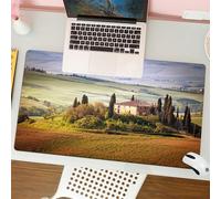QRFASFZO Mouse Pad 31.5 × 12 inch Extended Large Mouse Mat Desk Pad, Stitched Edges Mousepad,Non-Slip Rubber Base,Tuscany, Tuscany seen from the old stone village of Montepulciano,Gaming Mouse Pad XL