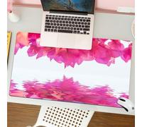 QRFASFZO Mouse Pad 31.5 × 12 inch Extended Large Mouse Mat Desk Pad, Stitched Edges Mousepad,Non-Slip Rubber Base,Quentet's Color and Water SymphonyFloral elegant nute mirror,Natu,Gaming Mouse Pad XL