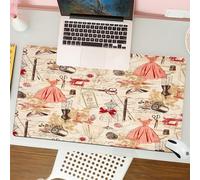 QRFASFZO Mouse Pad 31.5 × 12 inch Extended Large Mouse Mat Desk Pad, Stitched Edges Mousepad,Non-Slip Rubber Base,digital printing textile pattern wallpaper colorful flower with w,Gaming Mouse Pad XL