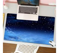 QRFASFZO Mouse Pad 31.5 × 12 inch Extended Large Mouse Mat Desk Pad, Stitched Edges Mousepad,Non-Slip Rubber Base,large number of stars shine in the night sky, blending with the s,Gaming Mouse Pad XL