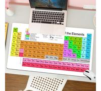 QRFASFZO Mouse Pad 31.5 × 12 inch Extended Large Mouse Mat Desk Pad, Stitched Edges Mousepad,Non-Slip Rubber Base,Periodic table, table of colorful elements of chemistry lovers d,Gaming Mouse Pad XL