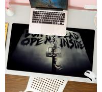 QRFASFZO Mouse Pad 31.5 × 12 inch Extended Large Mouse Mat Desk Pad, Stitched Edges Mousepad,Non-Slip Rubber Base,Fearless nothing modern stylish motivational quotes typography sl,Gaming Mouse Pad XL