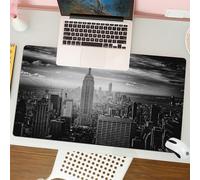 QRFASFZO Mouse Pad 31.5 × 12 inch Extended Large Mouse Mat Desk Pad, Stitched Edges Mousepad,Non-Slip Rubber Base,Microfibre,Empire State Building New York,Gaming Mouse Pad XL