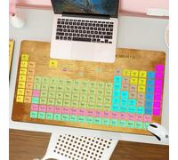 QRFASFZO Mouse Pad 31.5 × 12 inch Extended Large Mouse Mat Desk Pad, Stitched Edges Mousepad,Non-Slip Rubber Base,Periodic Table,Chemistry Elements Geek Science Lovers Vin,Gaming Mouse Pad XL