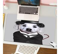 QRFASFZO Mouse Pad 31.5 × 12 inch Extended Large Mouse Mat Desk Pad, Stitched Edges Mousepad,Non-Slip Rubber Base,Portrait of a labrador dog in a man's business suit,Gaming Mouse Pad XL