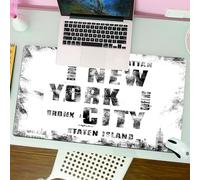 QRFASFZO Mouse Pad 31.5 × 12 inch Extended Large Mouse Mat Desk Pad, Stitched Edges Mousepad,Non-Slip Rubber Base,New York city art. Street graphic style NYC.Template apparel card,Gaming Mouse Pad XL