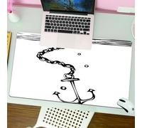 QRFASFZO Mouse Pad 31.5 × 12 inch Extended Large Mouse Mat Desk Pad, Stitched Edges Mousepad,Non-Slip Rubber Base,An Anchor Linked by a Chain Plunging into the Depths of the Ocean,Gaming Mouse Pad XL