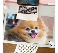 QRFASFZO Mouse Pad 31.5 × 12 inch Extended Large Mouse Mat Desk Pad, Stitched Edges Mousepad,Non-Slip Rubber Base,Happy Breed Fashion Pomeranian Dog Animal Small Pet Wildlife Youn,Gaming Mouse Pad XL