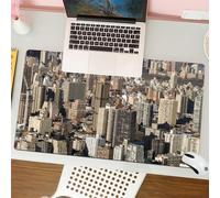 QRFASFZO Mouse Pad 31.5 × 12 inch Extended Large Mouse Mat Desk Pad, Stitched Edges Mousepad,Non-Slip Rubber Base,United States,Aerial New York City Famous Town of the World North,Gaming Mouse Pad XL
