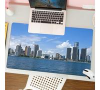 QRFASFZO Mouse Pad 31.5 × 12 inch Extended Large Mouse Mat Desk Pad, Stitched Edges Mousepad,Non-Slip Rubber Base,Downtown Detroit seen across the Detroit River from Windsor Ontar,Gaming Mouse Pad XL