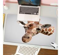 QRFASFZO Mouse Pad 31.5 × 12 inch Extended Large Mouse Mat Desk Pad, Stitched Edges Mousepad,Non-Slip Rubber Base,Animal, The Giraffe's Head Recreated in a Striking, Polygonal Des,Gaming Mouse Pad XL