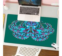 QRFASFZO Mouse Pad 31.5 × 12 inch Extended Large Mouse Mat Desk Pad, Stitched Edges Mousepad,Non-Slip Rubber Base,Kraken Decor,Zentangle Stylized Ethnic Legendary Animal Totem Vin,Gaming Mouse Pad XL