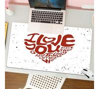 QRFASFZO Mouse Pad 31.5 × 12 inch Extended Large Mouse Mat Desk Pad, Stitched Edges Mousepad,Non-Slip Rubber Base,love you more, I love you more than anything,Gaming Mouse Pad XL