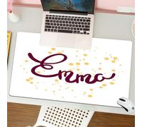 QRFASFZO Mouse Pad 31.5 × 12 inch Extended Large Mouse Mat Desk Pad, Stitched Edges Mousepad,Non-Slip Rubber Base,Emma, Arrangement of female letters Baby girl written a,Gaming Mouse Pad XL