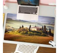 QRFASFZO Mouse Pad 31.5 × 12 inch Extended Large Mouse Mat Desk Pad, Stitched Edges Mousepad,Non-Slip Rubber Base,Tuscany, Tuscany seen from the old stone village of Montepulciano,Gaming Mouse Pad XL