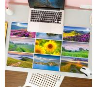 QRFASFZO Mouse Pad 31.5 × 12 inch Extended Large Mouse Mat Desk Pad, Stitched Edges Mousepad,Non-Slip Rubber Base,Collection of natural landscape photos, compilation of landscape,Gaming Mouse Pad XL