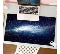 QRFASFZO Mouse Pad 31.5 × 12 inch Extended Large Mouse Mat Desk Pad, Stitched Edges Mousepad,Non-Slip Rubber Base,Spiral galaxy in vast universe, The sea of stars in the myst,Gaming Mouse Pad XL
